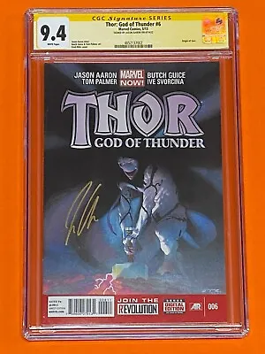 Buy Thor God Of Thunder #6 - Cgc 9.4 White Pg - Origin Of Gorr - Jason Aaron Signed! • 239.86£