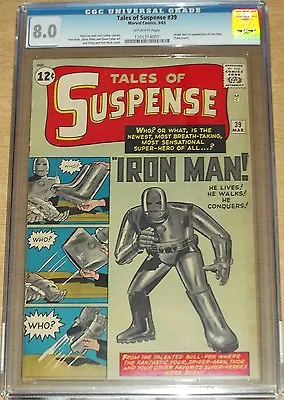 Buy Tales Of Suspense #39 Cgc 8.0 Off White Pgs 1st Ironman March 1963 Comics (sa) • 74,999.99£