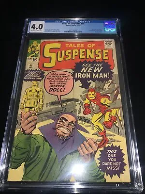 Buy Tales Of Suspense #48 CGC 4.0 Off White/White New Iron Man Armor Stan Lee 1963 • 317.20£