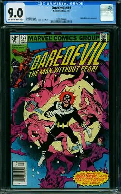 Buy Daredevil 169 Cgc 9.0 Off White To White Pages Newstand 2nd Electra 1981 B1 • 95.93£