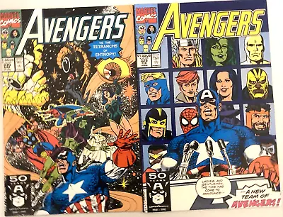 Buy Avengers # 329-330. 2 Issue Lot.  Feb-march 1991.  Vfn/nm & Vfn. Paul Ryan-cover • 10.79£