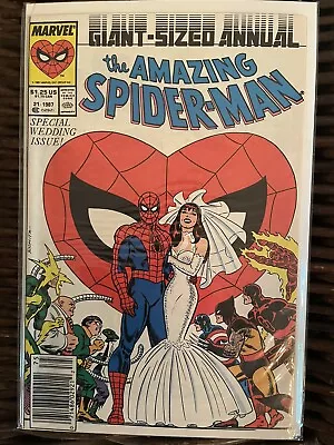 Buy The Amazing Spider-Man Annual #21 (Marvel 1987) Wedding Issue NM Newsstand • 30.37£