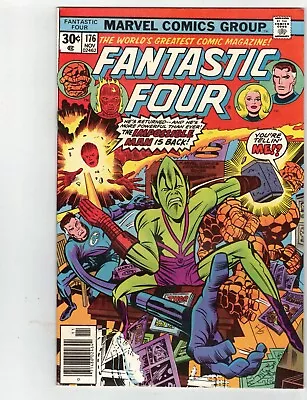 Buy FANTASTIC FOUR #176 (1976), Jack Kirby Cover Art, Impossible Man, Human Torch VF • 4.82£