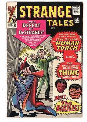 Buy Strange Tales #130 (1965) - Grade 6.0 - Human Torch & Thing Meet The Beatles! • 120.09£