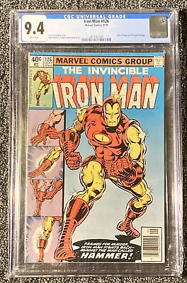 Buy Iron Man #126 CGC 9.4 White Pgs Marvel Comics 1979 • 131.13£
