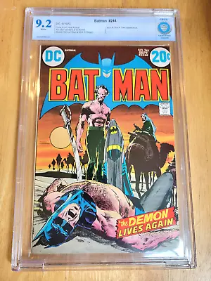Buy Batman #244 *cbcs 9.2 White Pages* 1972*  Neal Adams Cover Not Cgc Ra's Al Ghul • 498£