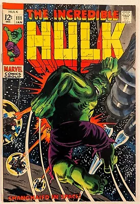 Buy Incredible Hulk #111 (1969) VG+ 4.5 1st Appearance Of Galaxy Master Minor Key • 20.54£