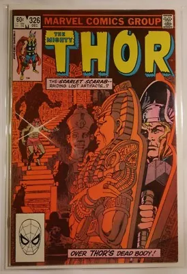 Buy Thor #326 (1982) NM - 1st Scarlet Scarab/Layla Moon Knight MCU. • 29.99£