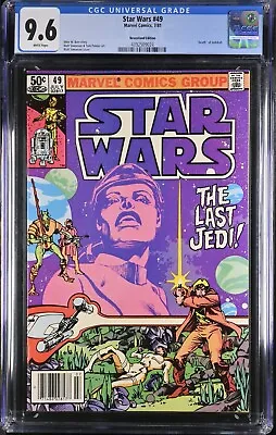Buy 🔥 STAR WARS #49 CGC 9.6 NM+ NEWSSTAND (Marvel, 1981) WHITE Pages 1ST PRINTING • 117.01£