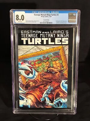 Buy Teenage Mutant Ninja Turtles #3, 2nd Printing 1988, CGC 8.0 Extremely Rare. • 43.97£