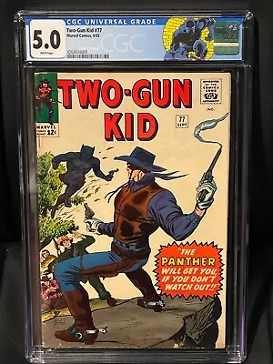Buy Two-Gun Kid 77 CGC 5.0 White Prototype BLACK PANTHER Before Fantastic Four 52! • 239.85£