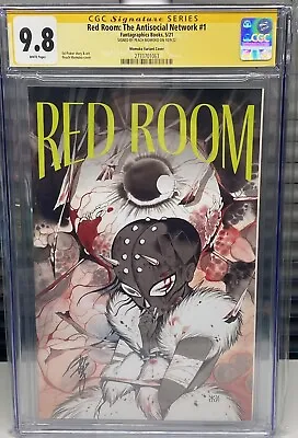 Buy CGC 9.8 SS SIGNED! Peach Momoko - Red Room: The Antisocial Network #1 - 1:20 Var • 106.87£