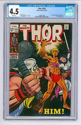 Buy Thor #165 CGC 4.5 VG+ First Full Adam Warlock - White Pages • 359£