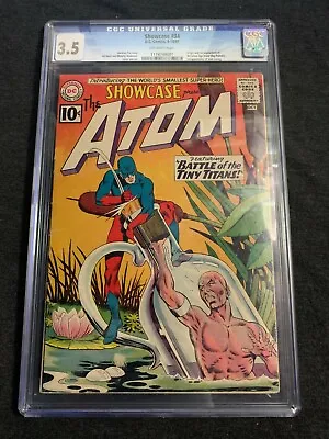 Buy Showcase #34 CGC 3.5 1st Silver Age Atom Appearance(Ray Palmer) 1961 DC Comics • 334.82£