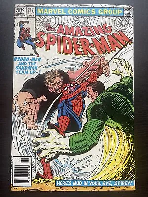 Buy Amazing Spider-Man #217 Marvel 1981 Sandman & Hydro-Man! • 3.95£