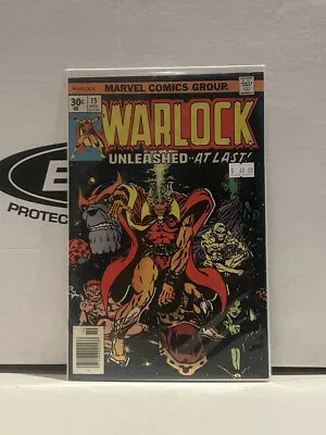 Buy Warlock 15 VF/NM 9.0 First Cover App Of Gamora, Partial Origin Of Thanos • 31.62£