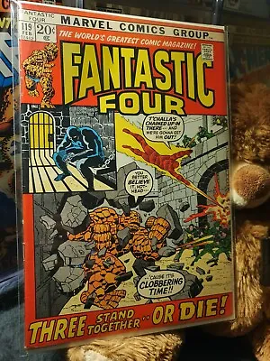 Buy Fantastic Four 119 -fn+ - 1st Black Leopard (irl Black Panthers Referenced) 1972 • 34.99£