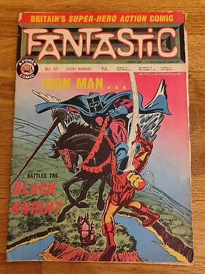 Buy COMIC - Marvel UK Silver Age Comic Fantastic 1968 No #47 Iron Man Black Knight • 6£