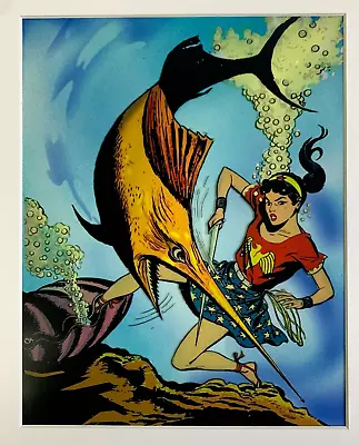 Buy WONDER WOMAN #107 Cover Sericel Based On Artwork By IRWIN HASEN. DC 1959 • 92.45£