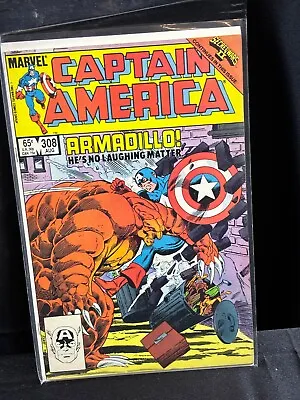 Buy Captain America #308  1985 1st Armadillo! Avengers! Falcon! WP! VF/NM • 159.84£
