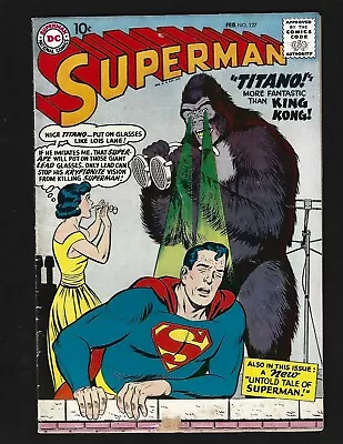 Buy Superman #127 FN- Swan 1st & Origin Titano Lois Lane Jimmy Olsen Perry White • 70.45£