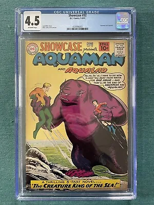 Buy Showcase #32 1961 CGC 4.5 Aquaman Silver Age Classic • 108.87£