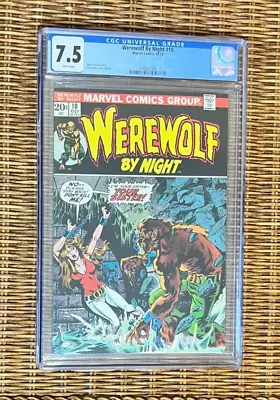 Buy Werewolf By Night #10 CGC 7.5 White (Marvel 10/73) 1st (partial) App Committee • 79.03£