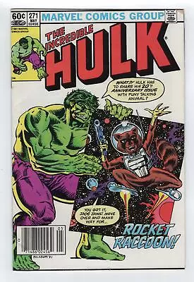 Buy 1982 Incredible Hulk #271 1st Rocket Raccoon Rare Newsstand Key Printing Error • 221.17£
