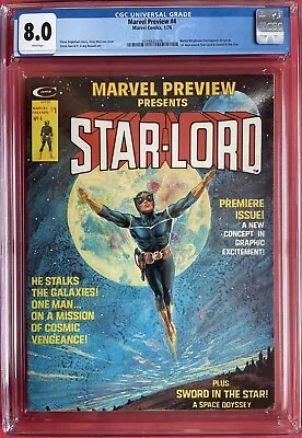 Buy Marvel Preview #4 (1976) CGC 8.0 Origin &  1st Appearance Star-Lord • 374.95£