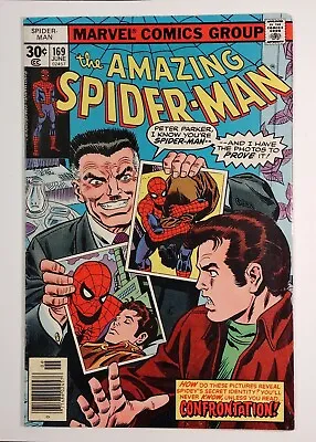 Buy THE AMAZING SPIDER MAN #169  F-VFINE 7.0 JUNE 1977 Stan Lee Cameo HOT 🔥 KEY 🗝 • 22.24£
