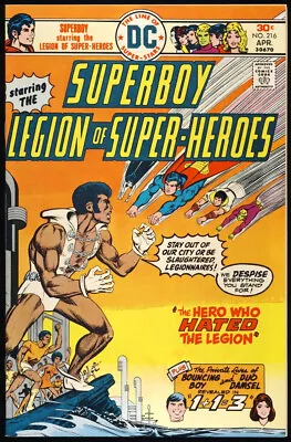 Buy SUPERBOY #216 1976 NM+ 9.6 LEGION OF SUPER-HEROES - 1ST APPEARANCE Of TYROC • 24.12£