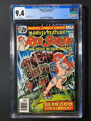 Buy Marvel Feature #5 CGC 9.4 (1976) - Red Sonja  • 112.73£