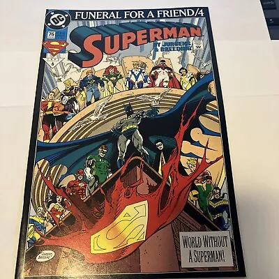 Buy Superman #76 DC Comics 1993 #6 -Funeral For A Friend /4 By Jurgens & Breeding • 5.55£