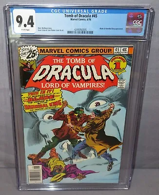 Buy TOMB OF DRACULA #45 (Blade Vampire Slayer App) CGC 9.4 Marvel Comics 1976 • 199.87£