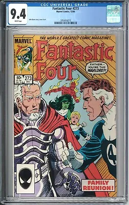 Buy Fantastic Four #273 CGC 9.4 NM WP 1984 Marvel Comics 1st Nathanial Richards MCU • 47.97£