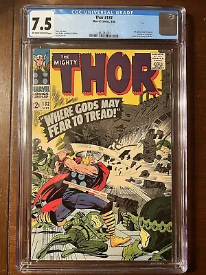 Buy Thor #132 9/66 Cgc 7.5 Oww First Ego!!! Early Thor Gem! Nice! • 75.20£