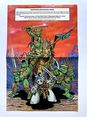 Buy Vintage Teenage Mutant Ninja Turtles X Cerebus Retail Shop Poster 1986 • 21.77£