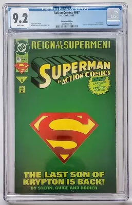 Buy Action Comics #687 Reign Of Supermen CGC 9.2 NM June 1993 Die-Cut Cover • 87.95£