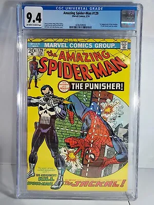 Buy Amazing Spider-Man #129 9.4 CGC First Appearance Of The Punisher OW Pages • 3,557.73£