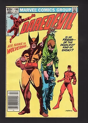 Buy Daredevil #196 Vol. 1 Daredevil/Wolverine Meetup Marvel Comics '83 VF • 12.05£