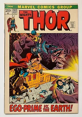 Buy Mighty THOR #202, Marvel Comics, Our Grade 8.5, Ego-Prime • 14.12£