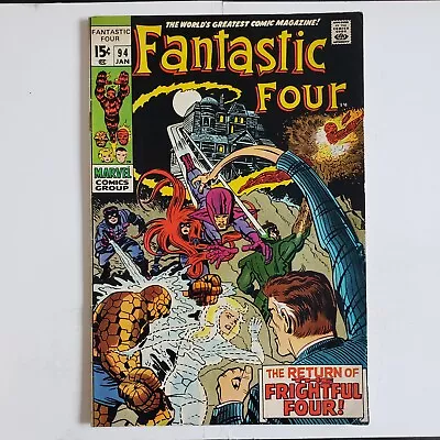 Buy Fantastic Four #94 Vol. 1 (1961) 1970 Marvel Comics  1st App Agatha Harkness!! • 140.75£