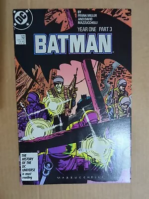 Buy DC Comics Batman #406 April 1987 Year One Part 3 Frank Miller • 23.98£