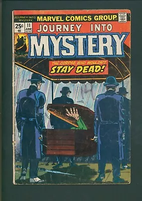 Buy Marvel Comic Book Journey Into Mystery #11 VG+ (Marvel 1974) • 3.11£