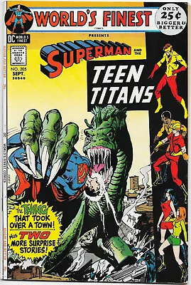 Buy World's Finest #205 DC 1971, Superman-Teen Titans  O'Neil, Dillin FN+ • 16.09£