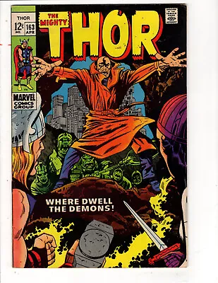 Buy The Mighty Thor #163 APRIL1969 MARVEL - 2nd App Of HIM (ADAM WARLOCK) • 22.83£