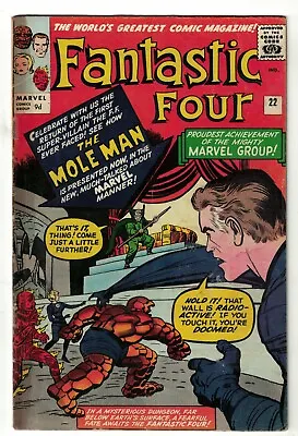 Buy Marvel Comics FANTASTIC FOUR 22 VG 4.0 1964 Mole Man Appearance • 109.99£