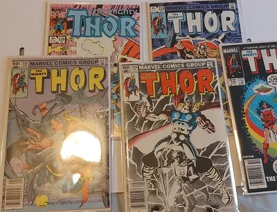 Buy Thor Lot Of 10-Marvel-Bronze Age- 329,330,331,332,333,334,335,336,339, 344 • 23.99£