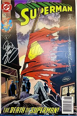 Buy Superman #75 (4th Print) Newsstand (signed Dan Jurgens & Brett Breeding) W/COA • 23.82£