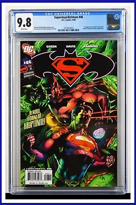 Buy Superman Batman #46 CGC Graded 9.8 DC April 2008 White Pages Comic Book • 100.08£